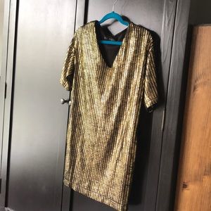 Gold Zara dress!
